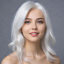 Photo of events of a girl 25 years, average build, with white hair. 