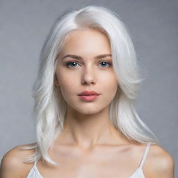 Photo of events of a girl 25 years, average build, with white hair. 