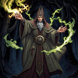 A detailed illustration of a Dungeons & Dragons sorcerer character