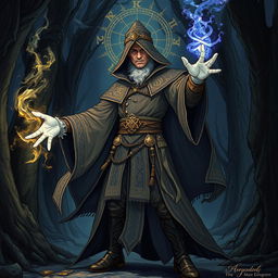 A detailed illustration of a Dungeons & Dragons sorcerer character