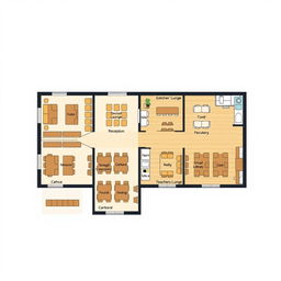 A detailed floorplan for a 400 square meter English language school