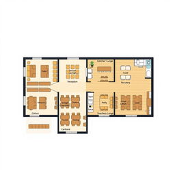 A detailed floorplan for a 400 square meter English language school