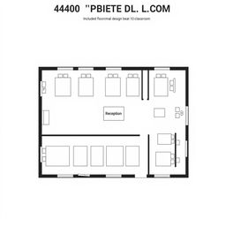 Design a detailed floorplan for a 400 square meter area