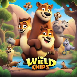 A promotional poster for the upcoming DreamWorks and Universal animated movie 'The Wild Chips,' set to release on August 24, 2024