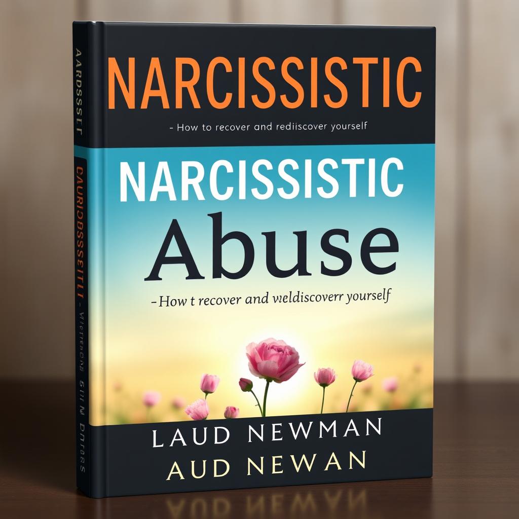 Design a book cover for 'NARCISSISTIC ABUSE, How to recover and rediscover yourself' by Laud Newman