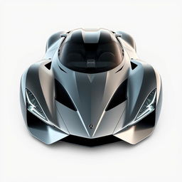 A sleek and futuristic sports car inspired by the design of a falcon