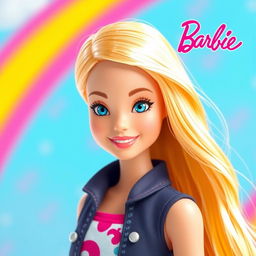 Create an image of a young girl resembling Barbie