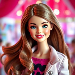 Create an image of a young girl resembling Barbie