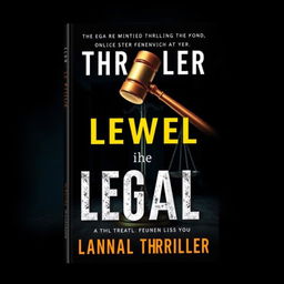 A captivating book cover for a legal thriller novel