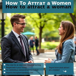 A visually appealing image illustrating a guide on how to attract a woman