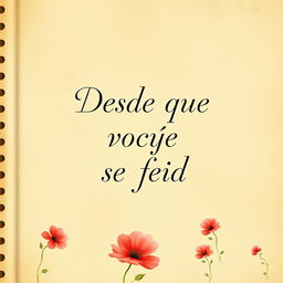 Crie uma capa para um livro de poesia com o título 'Desde que você se foi'