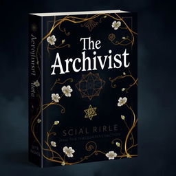 Design a mysterious novel book cover with the title 'The Archivist'