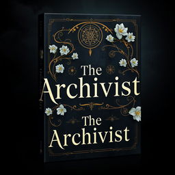 Design a mysterious novel book cover with the title 'The Archivist'