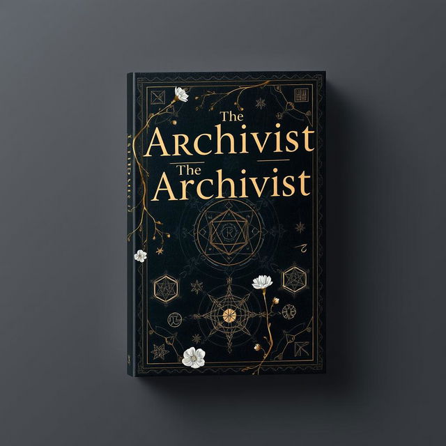 Design a mysterious novel book cover with the title 'The Archivist'