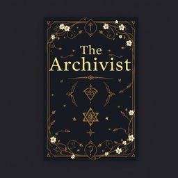 Create a mysterious novel book cover with the title 'The Archivist'