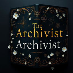 Create a mysterious novel book cover with the title 'The Archivist'