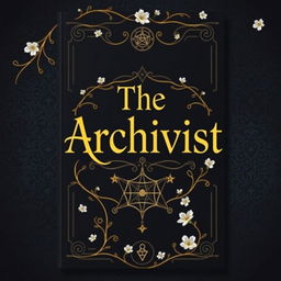 Create a mysterious novel book cover with the title 'The Archivist'