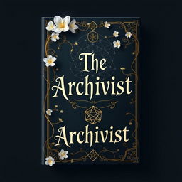 Create a mysterious novel book cover with the title 'The Archivist'