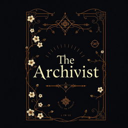 Design a mysterious novel book cover with the title 'The Archivist'