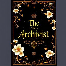 Create a mysterious novel book cover with the title 'The Archivist'