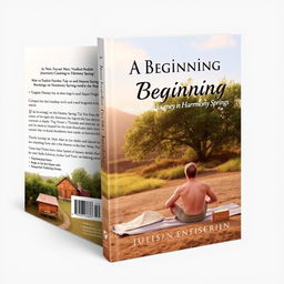 Create a book cover for the book titled 'A New Beginning: Max's Nudist Journey In Harmony Springs'