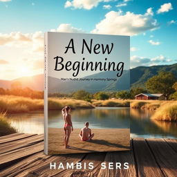 Create a book cover for the book titled 'A New Beginning: Max's Nudist Journey In Harmony Springs'