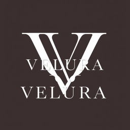 Design a sophisticated and elegant logo for a female clothing brand named VELURA, which specializes in luxury lingerie and coats