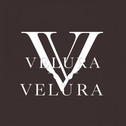 Design a sophisticated and elegant logo for a female clothing brand named VELURA, which specializes in luxury lingerie and coats