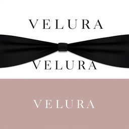 Design a sophisticated and elegant logo for a female clothing brand named VELURA, which specializes in luxury lingerie and coats