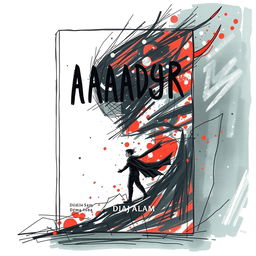 Create a book cover image in an abstract and hand-drawn style