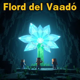 Create an image featuring the 'Flor del Vacío' in the Minecraft universe