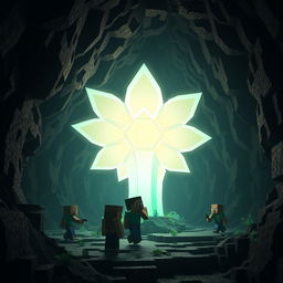 Create an image featuring the 'Flor del Vacío' in the Minecraft universe