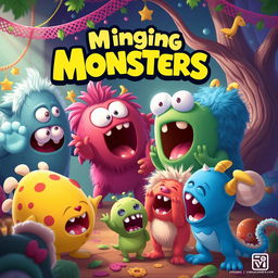 Create an image featuring characters from the game My Singing Monsters