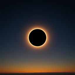A breathtaking image of a solar eclipse, with the moon perfectly aligned to obscure the sun, creating a stunning halo effect
