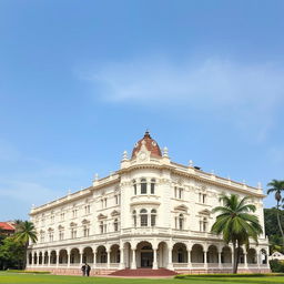 Create a detailed image of the Lansdowne building located in Mysuru, showcasing its architectural features and historical significance