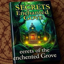 Create a captivating book cover featuring a mystical forest with a hidden ancient temple