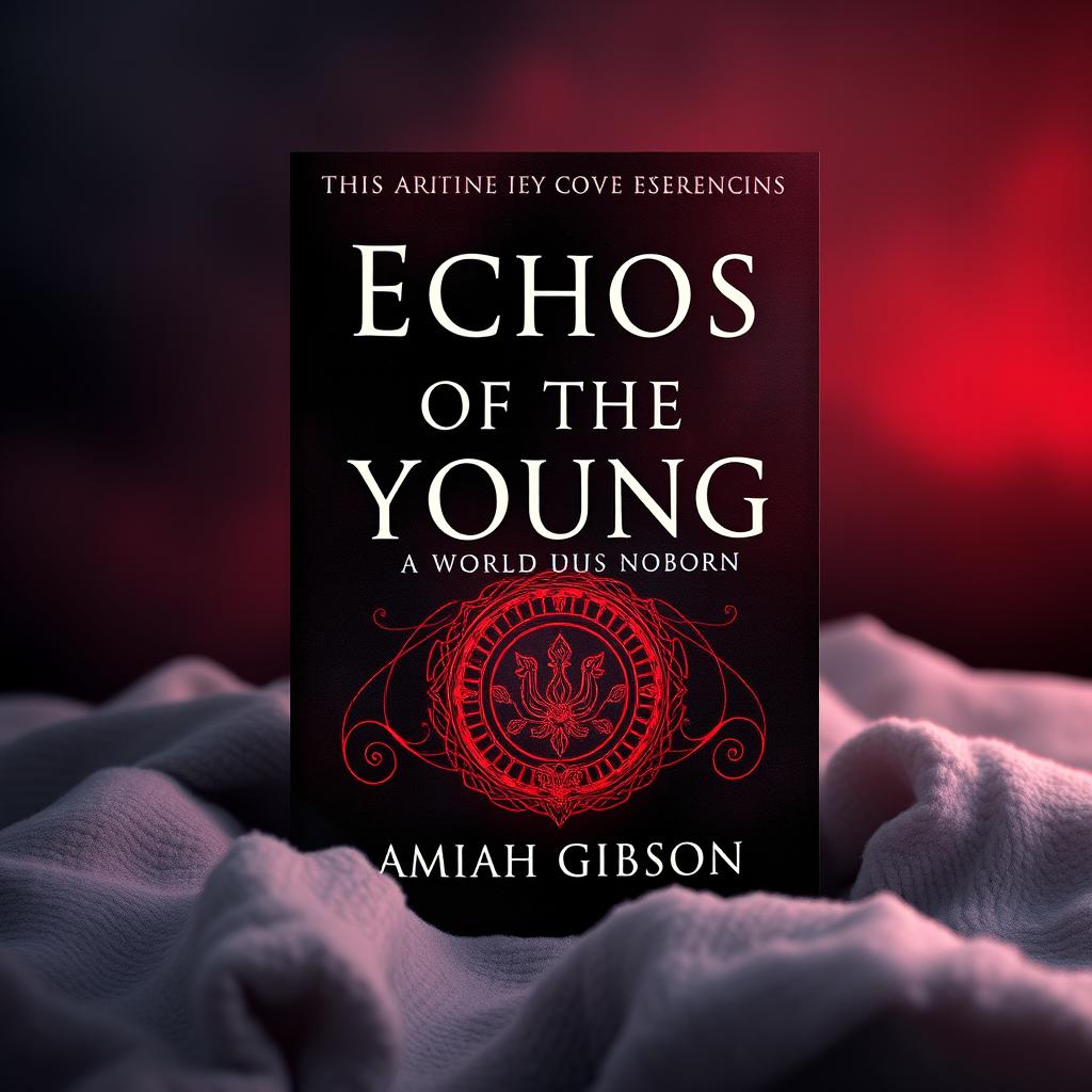 Create an aesthetically pleasing book cover with the title 'Echos of the Young, A World Reborn' at the top and 'by Amiah Gibson' at the bottom