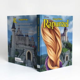 Create a customized and realistic book cover featuring Rapunzel