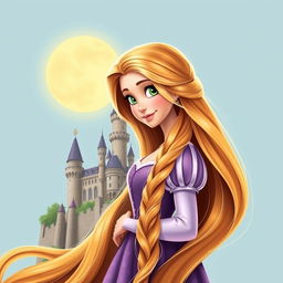 Crea una portada de libro personalizada de Rapunzel usando la muñeca original