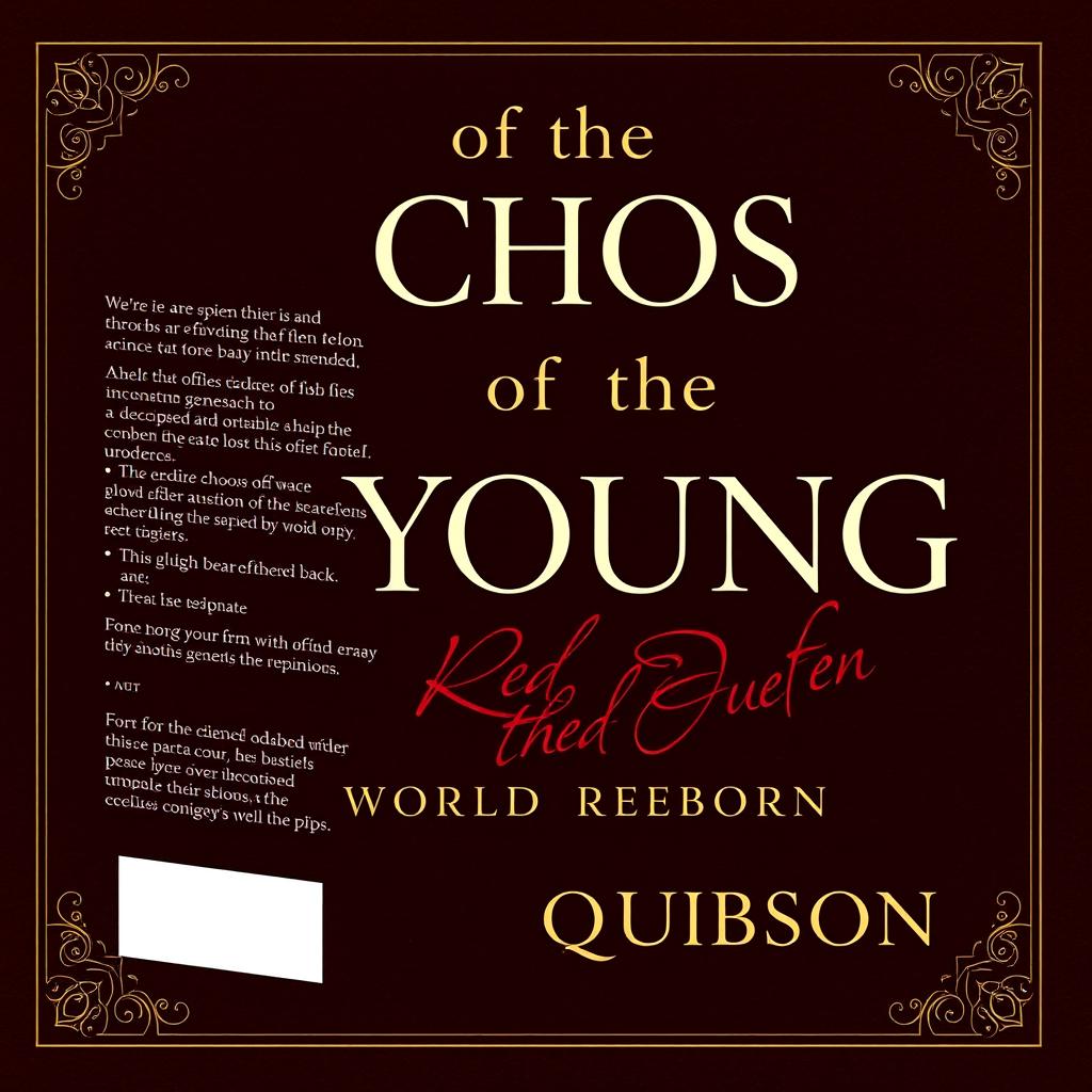 Create an aesthetically pleasing book cover with the title 'Echos of the Young, A World Reborn' at the top and 'by Amiah Gibson' at the bottom