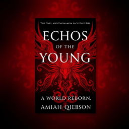 Create an aesthetically pleasing book cover with the title 'Echos of the Young, A World Reborn' at the top and 'by Amiah Gibson' at the bottom