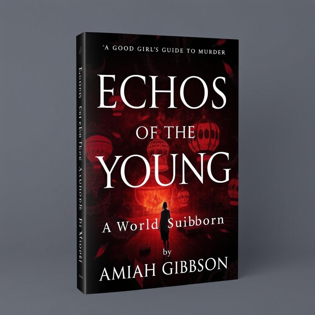 Create an aesthetically pleasing book cover with the title 'Echos of the Young, A World Reborn' at the top and 'by Amiah Gibson' at the bottom