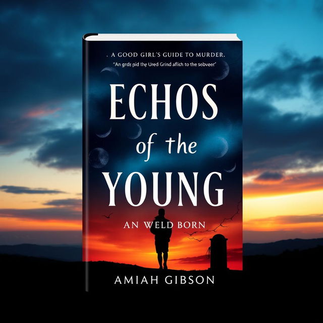 Create an aesthetically pleasing book cover with the title 'Echos of the Young, A World Reborn' at the top and 'by Amiah Gibson' at the bottom