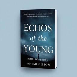 Create an aesthetically pleasing book cover with the title 'Echos of the Young, A World Reborn' at the top and 'by Amiah Gibson' at the bottom