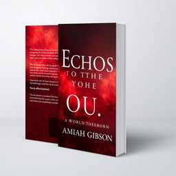 Create an aesthetically pleasing book cover with the title 'Echos of the Young, A World Reborn' at the top and 'by Amiah Gibson' at the bottom