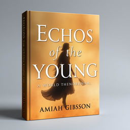 Create an aesthetically pleasing book cover with the title 'Echos of the Young, A World Reborn' at the top and 'by Amiah Gibson' at the bottom