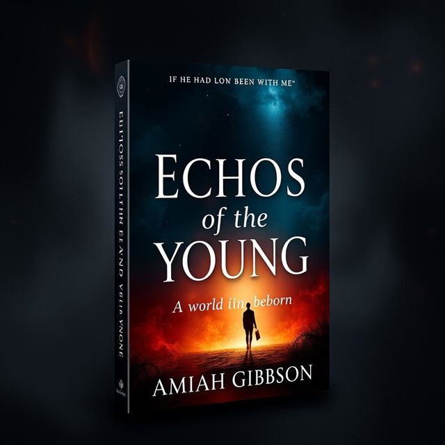 Create an aesthetically pleasing book cover with the title 'Echos of the Young, A World Reborn' at the top and 'by Amiah Gibson' at the bottom