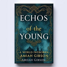 Create an aesthetically pleasing book cover with the title 'Echos of the Young, A World Reborn' at the top and 'by Amiah Gibson' at the bottom