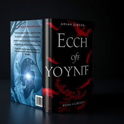 Create an aesthetically pleasing book cover with the title 'Echos of the Young, A World Reborn' at the top and 'by Amiah Gibson' at the bottom