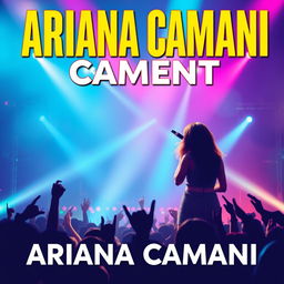 Create a vibrant and eye-catching concert promotion poster for an artist named Ariana Camani